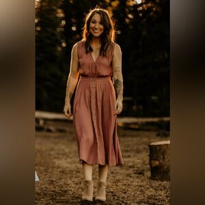 Mustard Seed, long flowy dress, size small